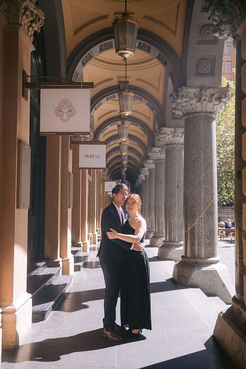 Engagement photo at Martin Place