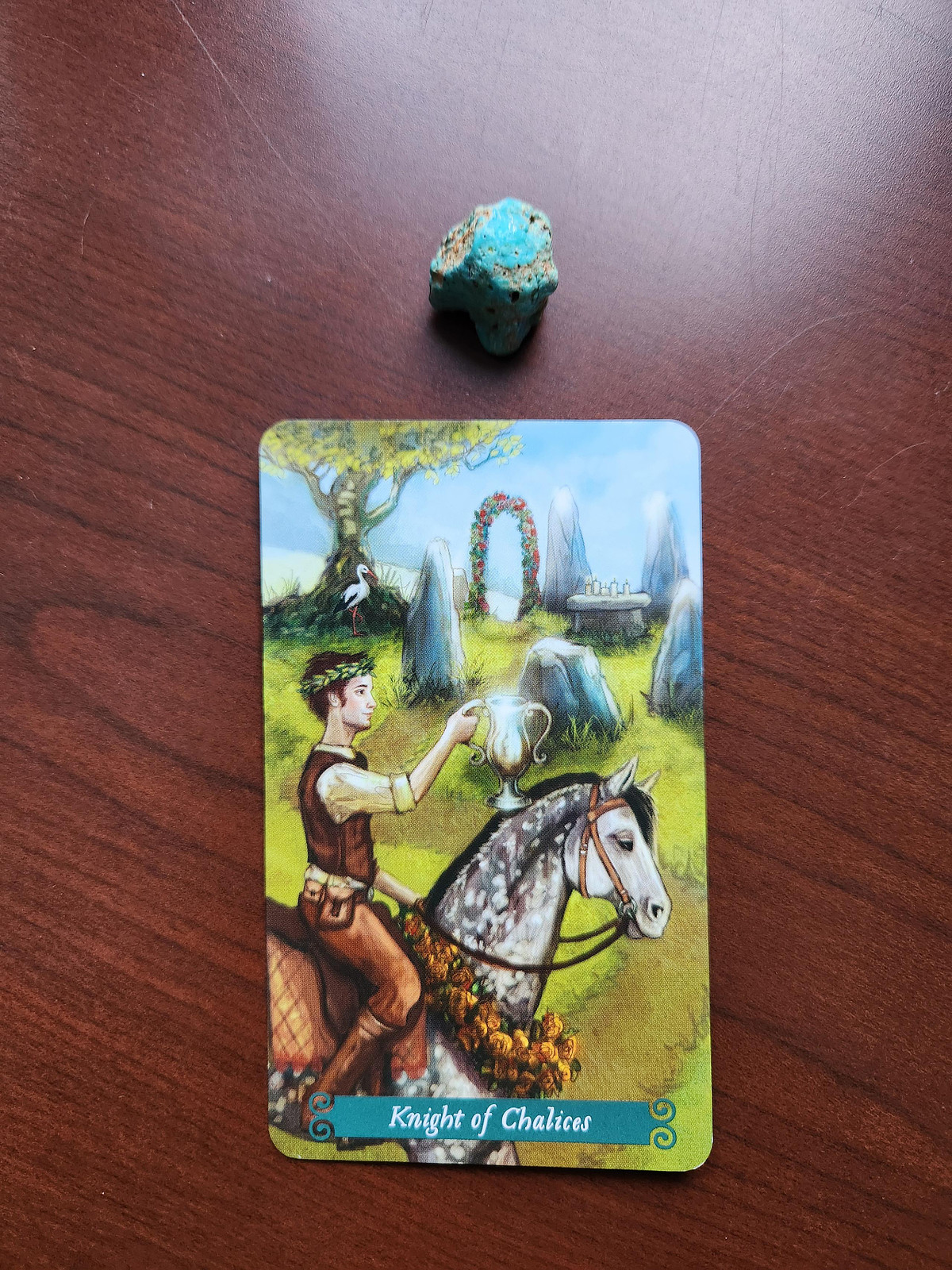 Turquoise Stone - Knight of Chalices