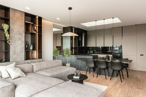Open-plan kitchen featuring contemporary design elements – Scala project