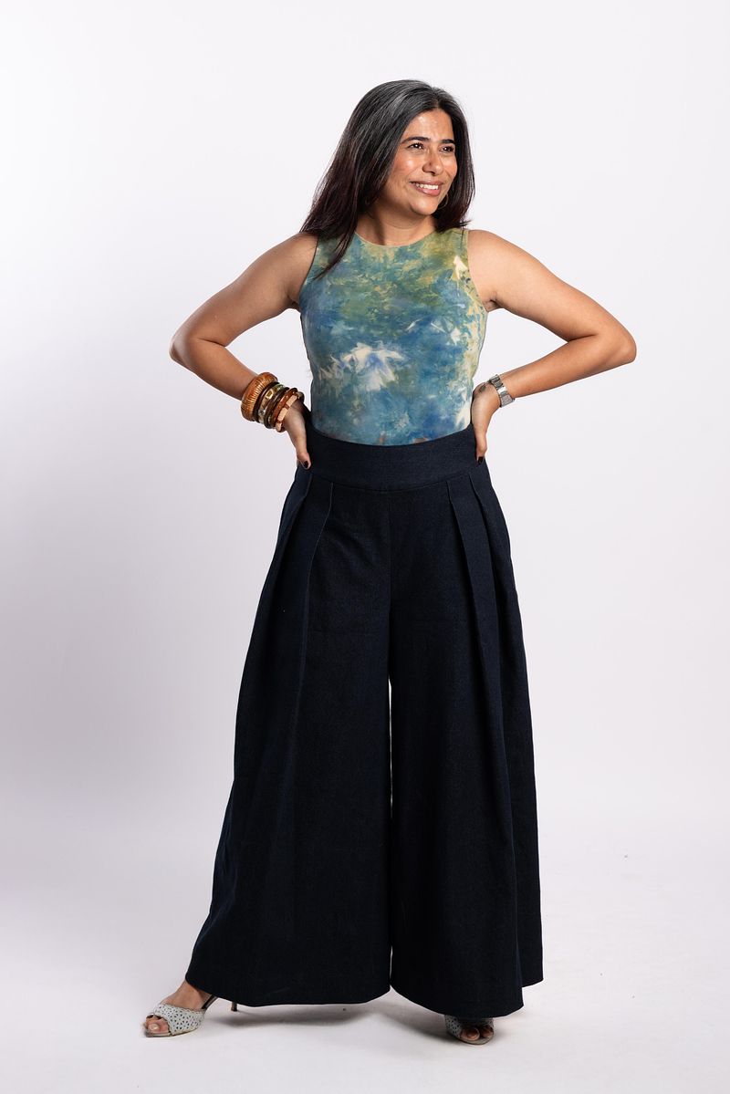 Sleeveless Leotard Golden Hour (Blue Gold)