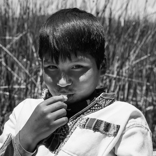 Portrait d'un jeune enfant du Pérou