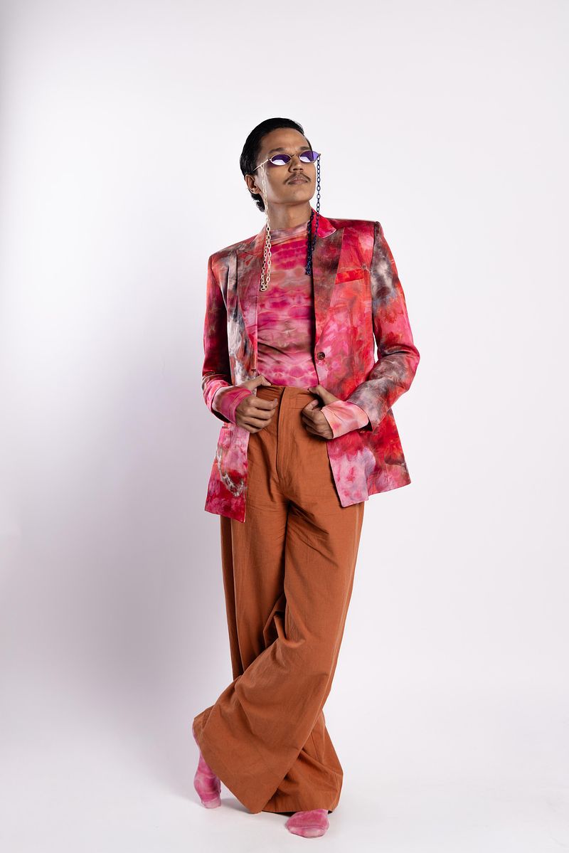 Single Breasted Blazer - Scarlet Sky