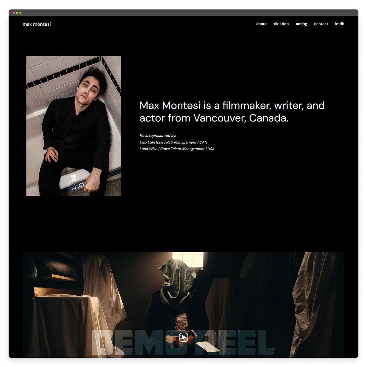 Max Montesi online acteerportfolio