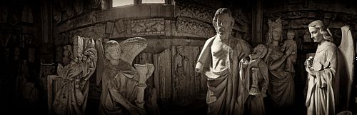 chartres, cathedrale,gothique, sculpture, depot lapidaire