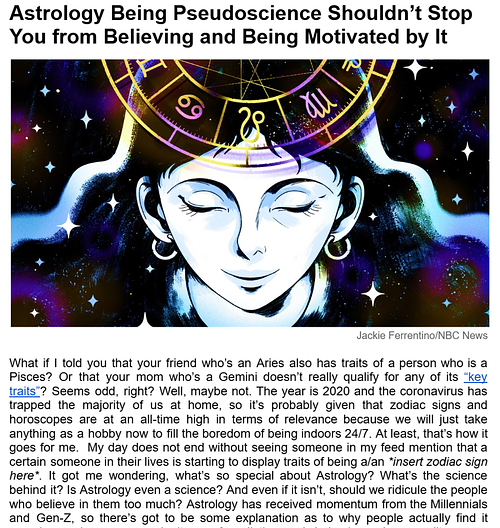 Astrology Being Pseudoscience Shouldn’t Stop You from Believing and Being Motivated by It