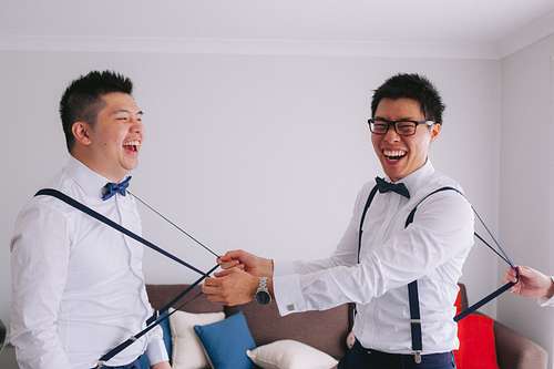 Groom Getting Ready