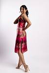Linen Satin Slip Dress - Scarlet Sky