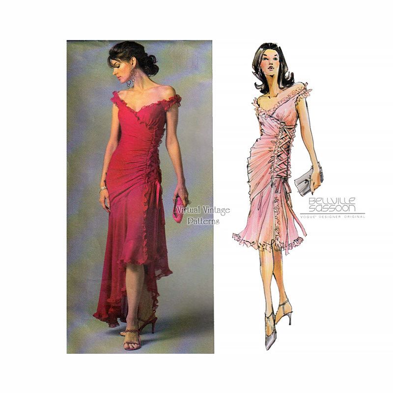 vogue evening dress sewing patterns Vogue Vintage Misses Dress & Petticoat Sewing Pattern V2003 – Lullabee  Fabrics main image 1