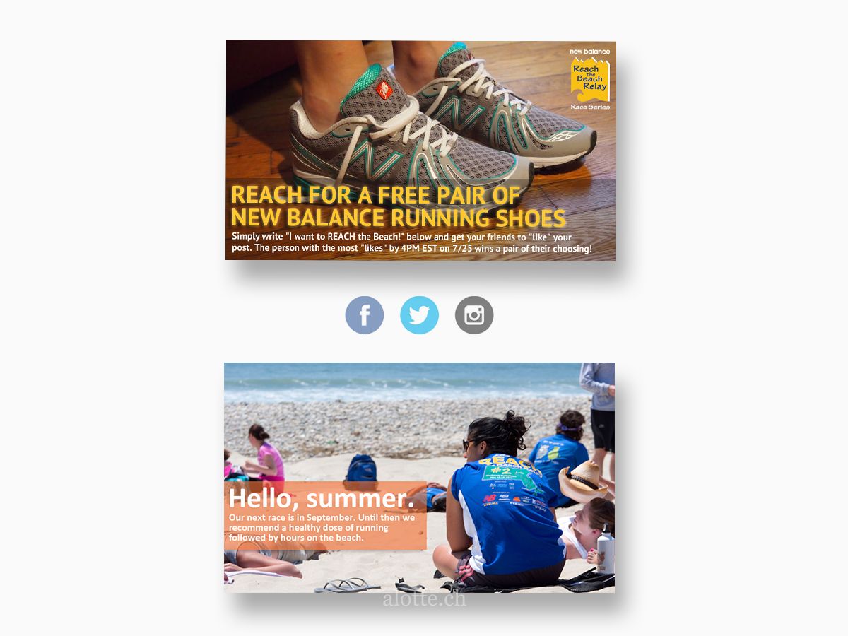 New Balance Reach the Beach relay launch promo | Martin Lincoln Potter