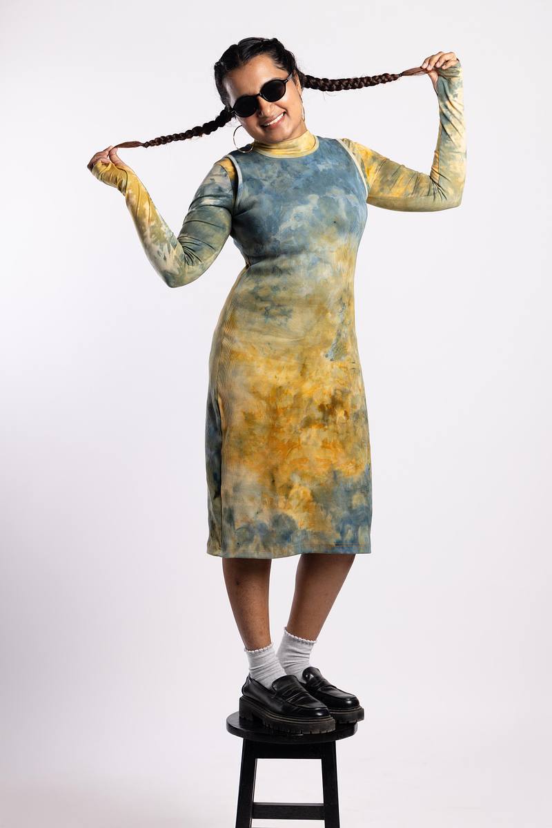 Ribbed Dress - Golden Hour