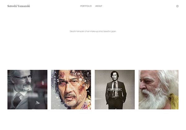 Esempi di siti web del portfolio Satoshi Yamazaki