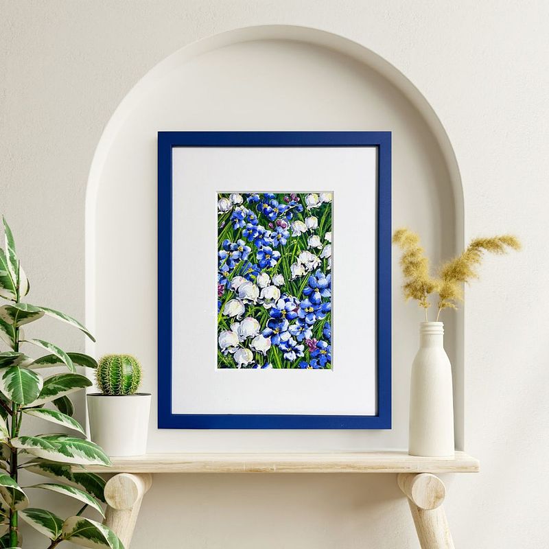 Lily of the Valley with Blue Forget-Me-Nots