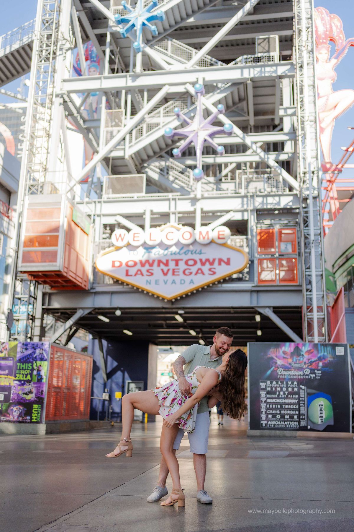 Downtown Fremont Las Vegas Champagne Photoshoot