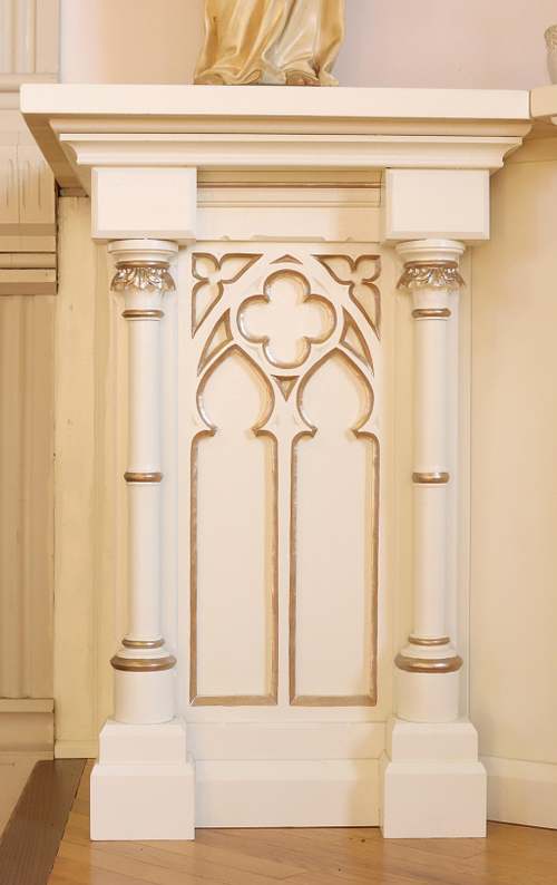 hand carved gothic pedestal