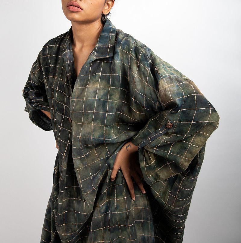 Chequered Choga Dress