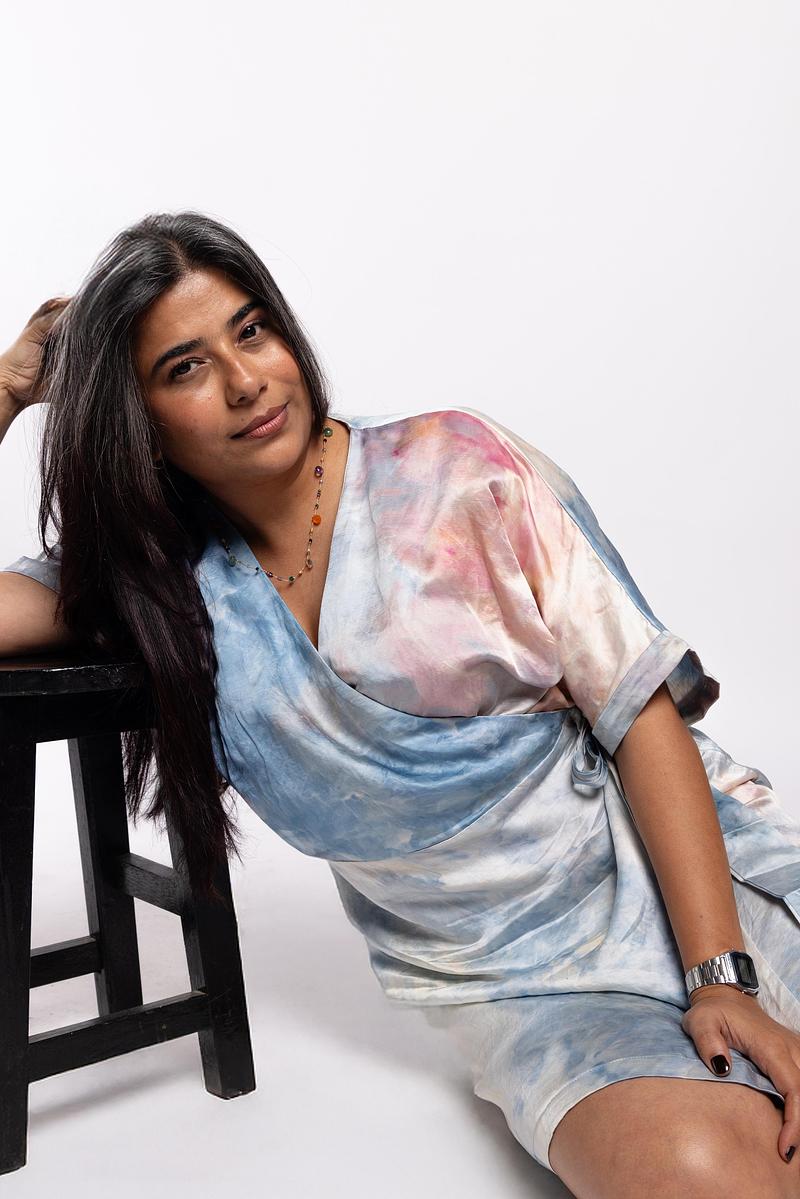 Kimono Wrap Dress - Pastel Sunset