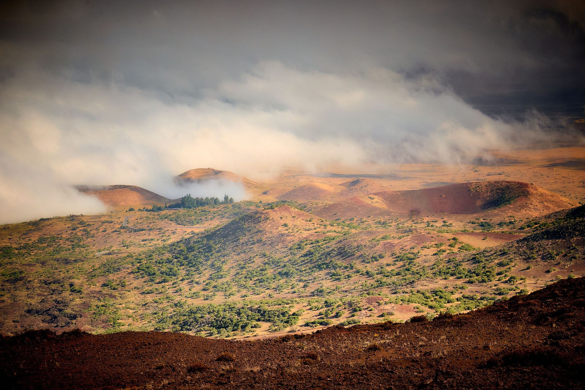 Looking Down From Mauna Kea Summit - Hawaii