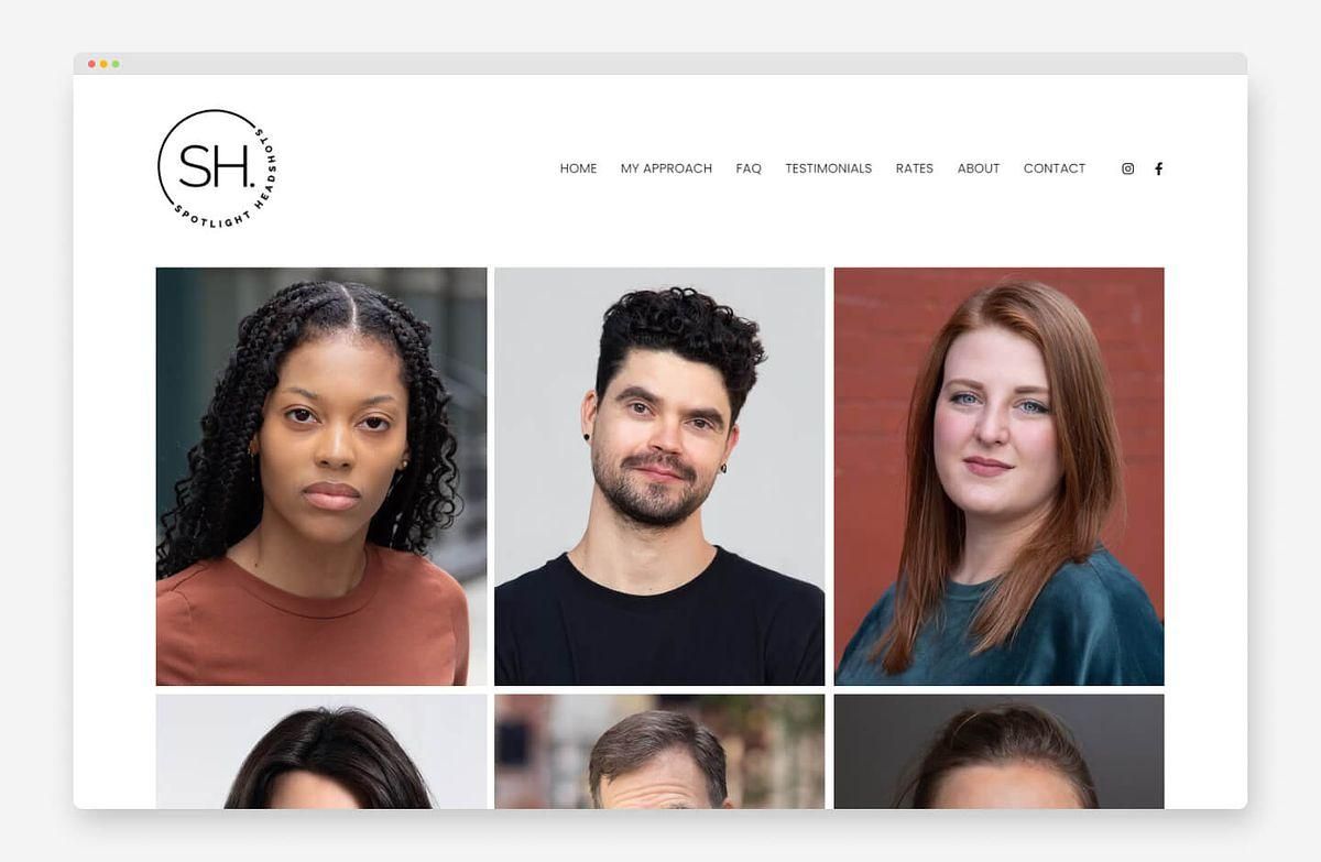 Website voor portretfotografie van Konstanin
