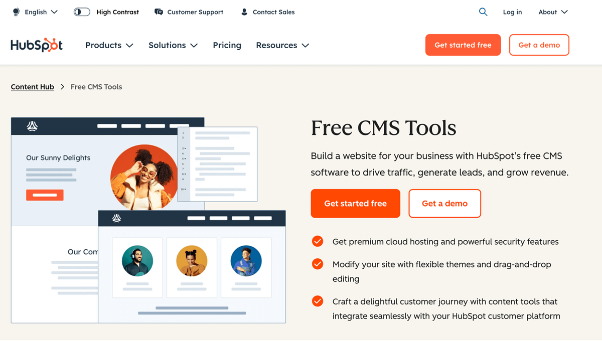 HubSpot CMS-screenshot