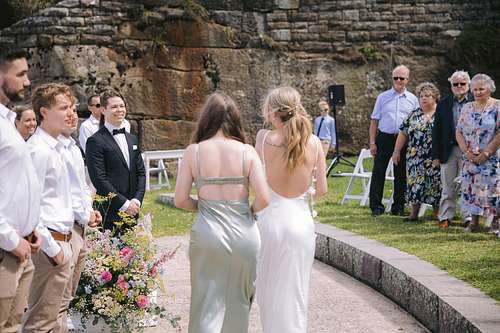 Wedding ceremony at Bradleys Head Amphitheatre
