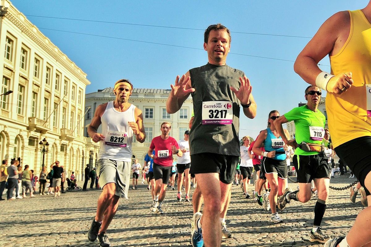 Martin Potter running Brussels half marathon 2012