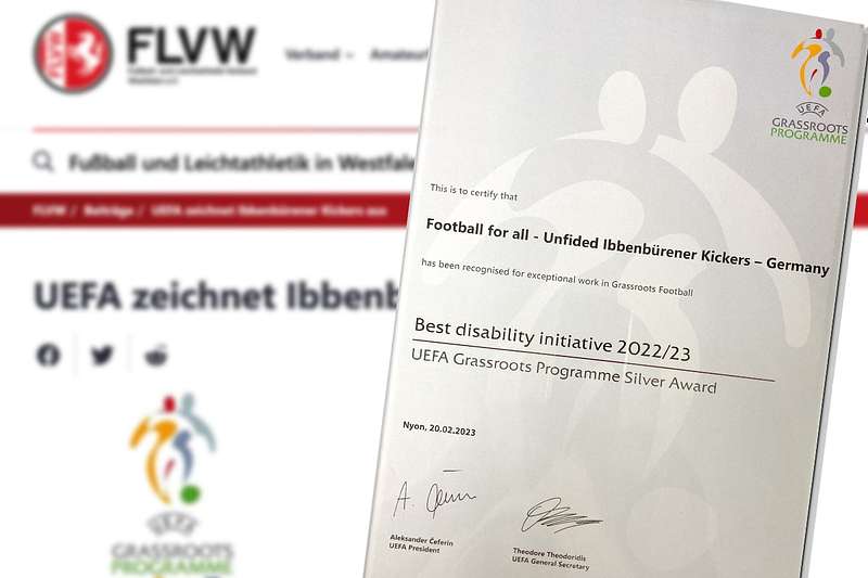 UEFA zeichnet Ibbenbürener Kickers aus