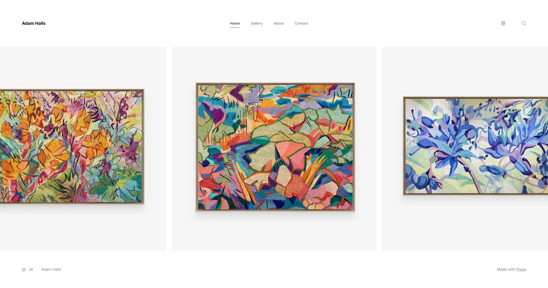 Adam Halls - Page d'accueil du site web de l'artiste