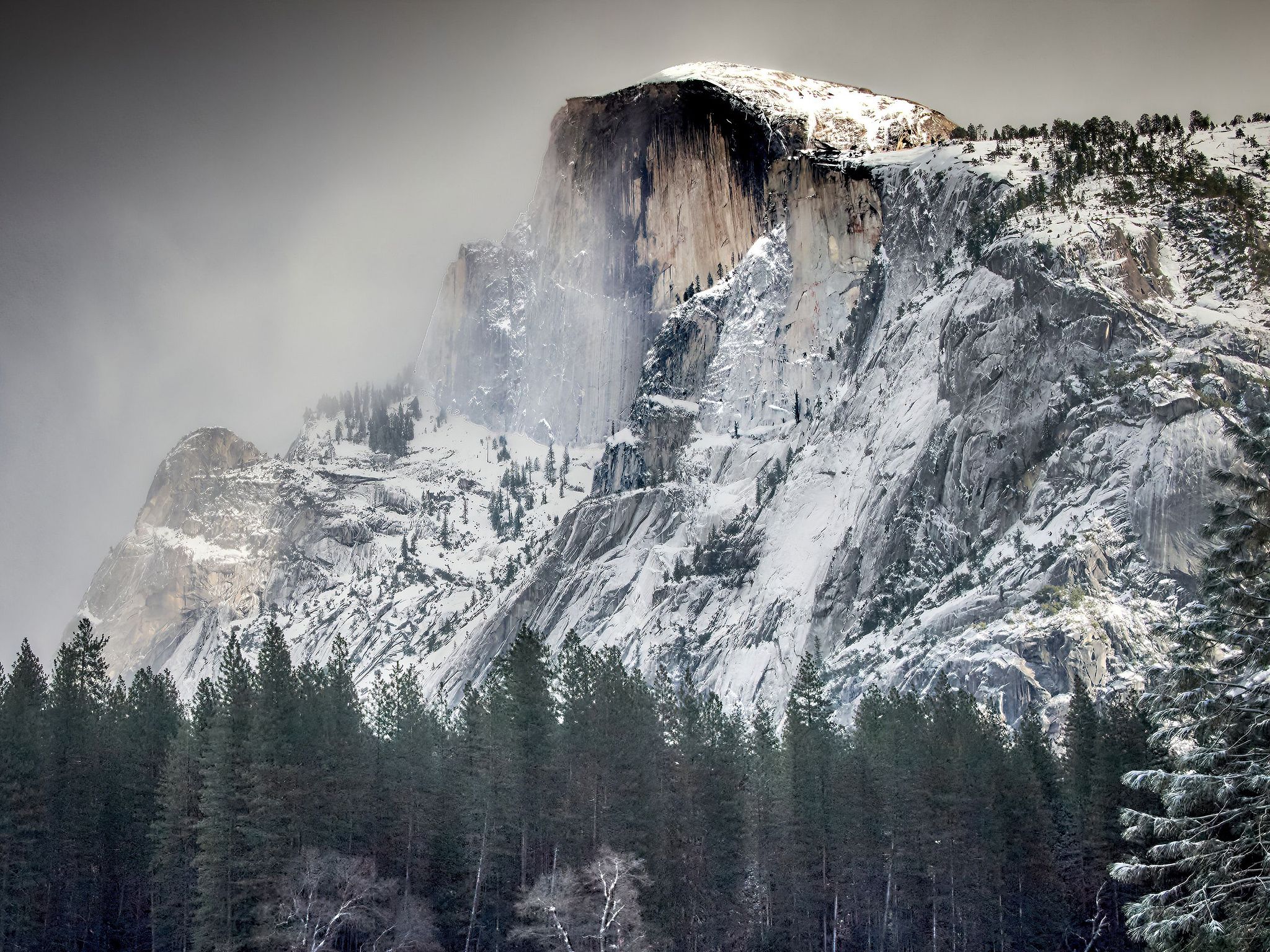 Half Dome After Winter Storm - Yosemite, California