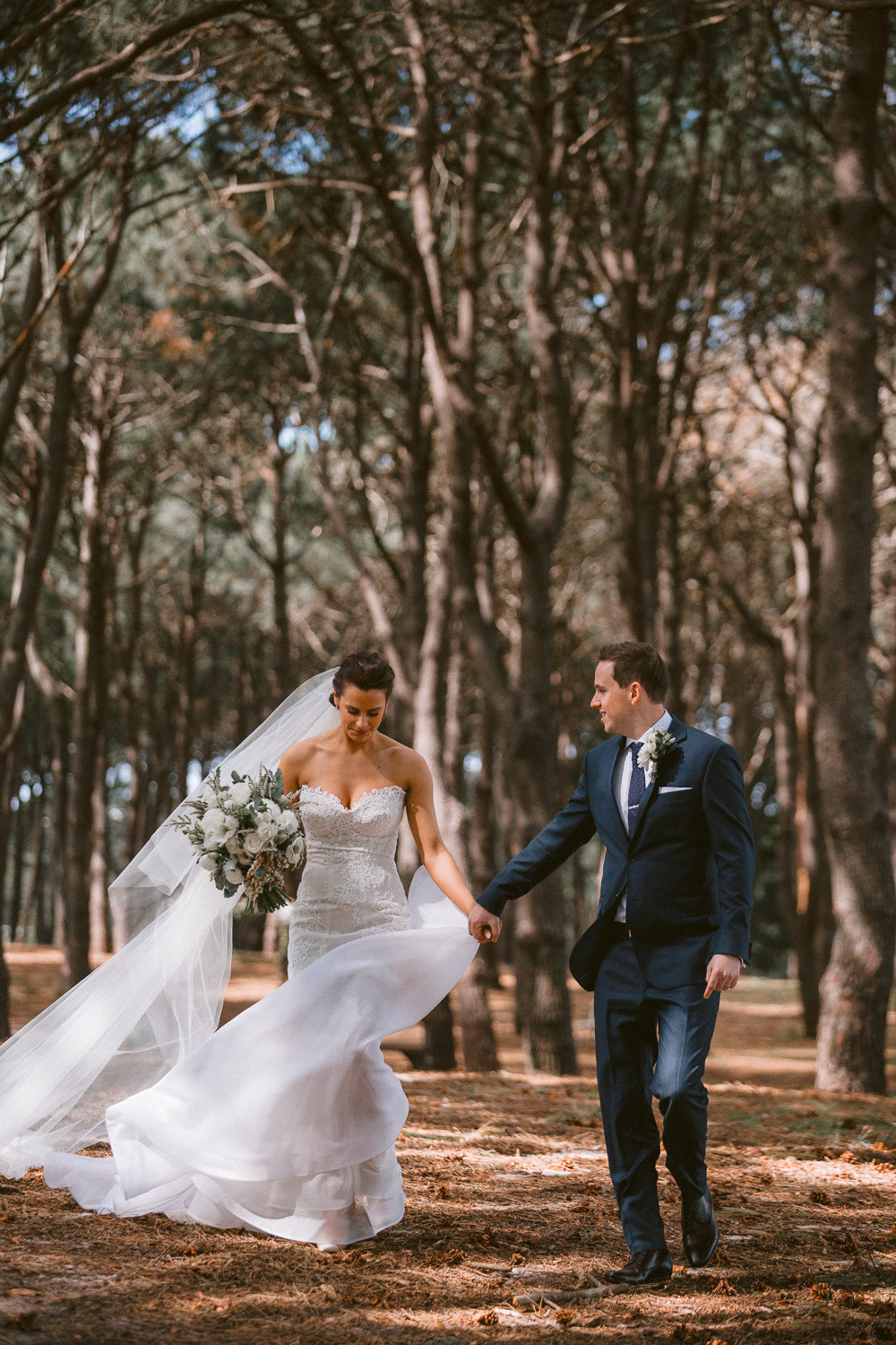 Dreamy wedding photography showcasing the couple’s love and connection at Pine Grove, Centennial Park
