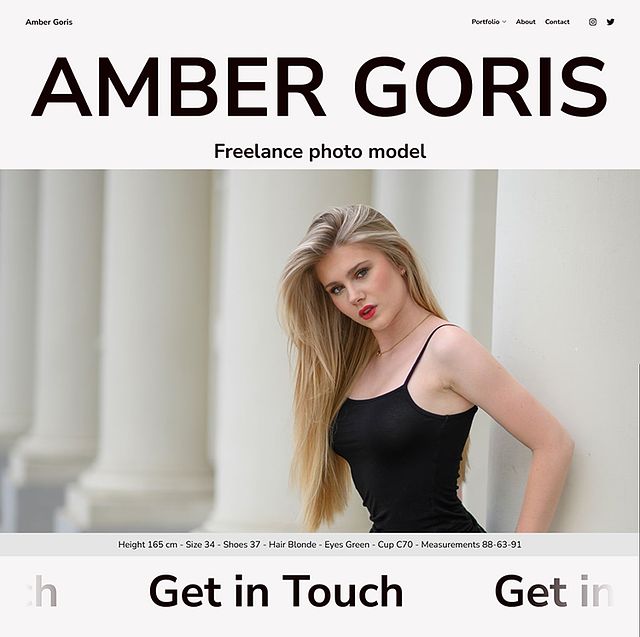 Amber Goris Portfolio Website Examples