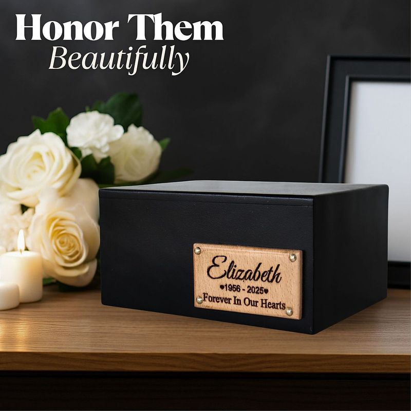 Black Beech Customized Wooden Urn