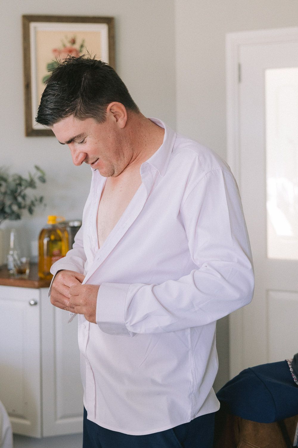 Groom Getting Ready