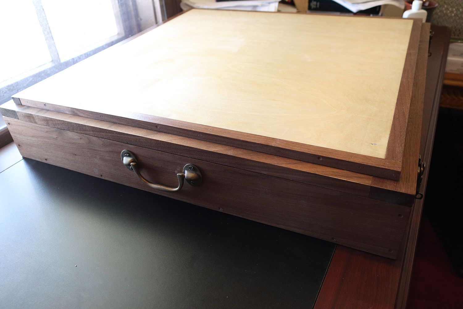 custom shipping crate for coat of arms for Bishop Shawn McKnight of Jefferson City
