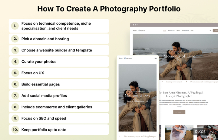 Comment créer un portfolio de photographie - Liste de contrôle