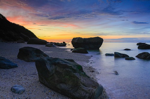 Dramatic sunset over the Sound.