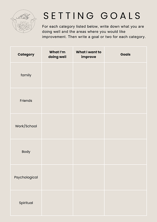 Goal Setting Worksheet