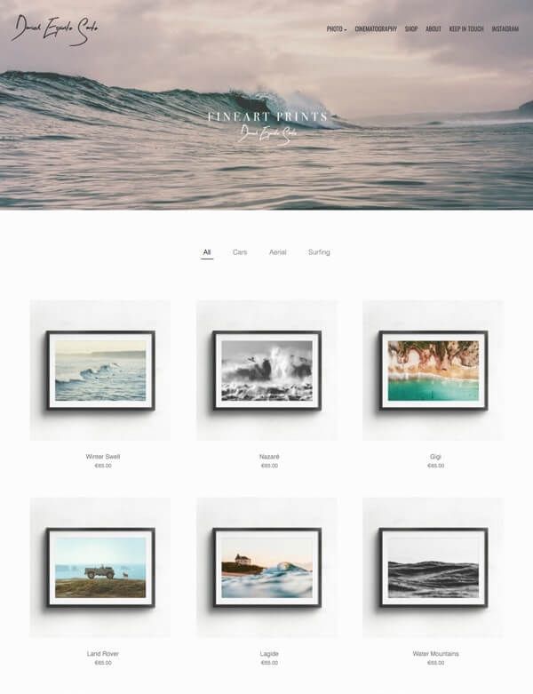 Esempi di siti web portfolio di Daniel Espírito