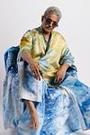 Linen Satin Kimono Jacket - Golden Hour