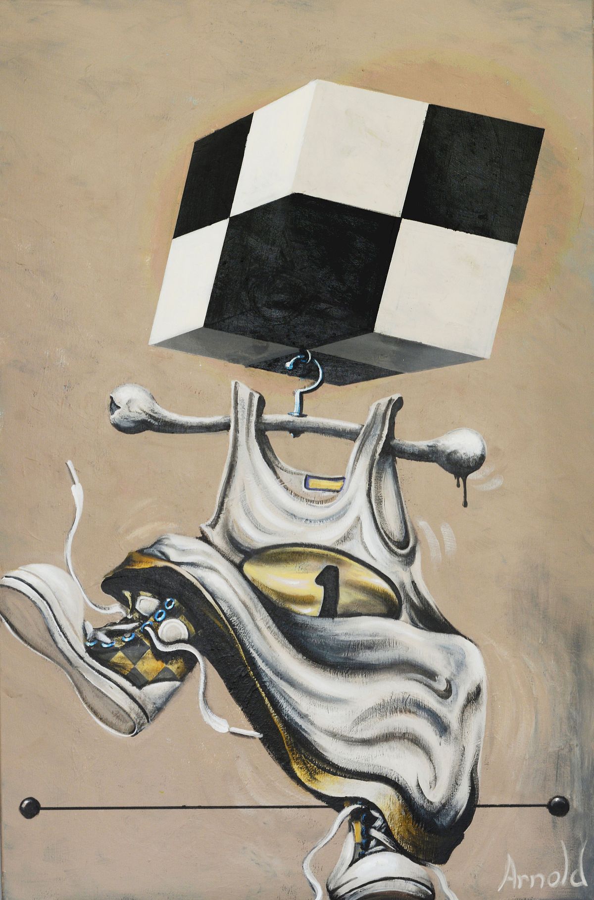 First step – modern surrealist Dutch artist Arnold Janssen