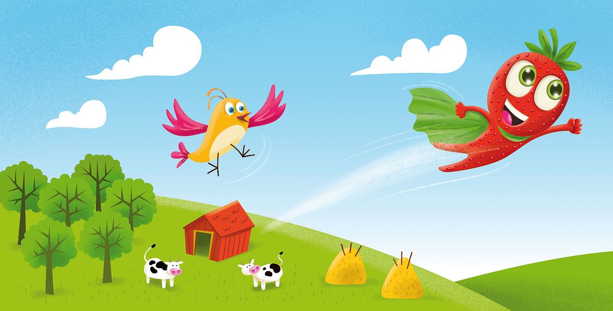 poetzarelli, illustrator kinderboeken, Berry, veganboost, publiciteit