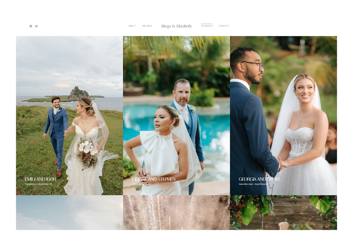 Deigo's wedding photography website