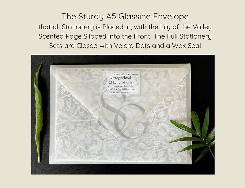 Luxury Vintage Floral Scented Letter Writing Stationery Gift Set with Accessories
