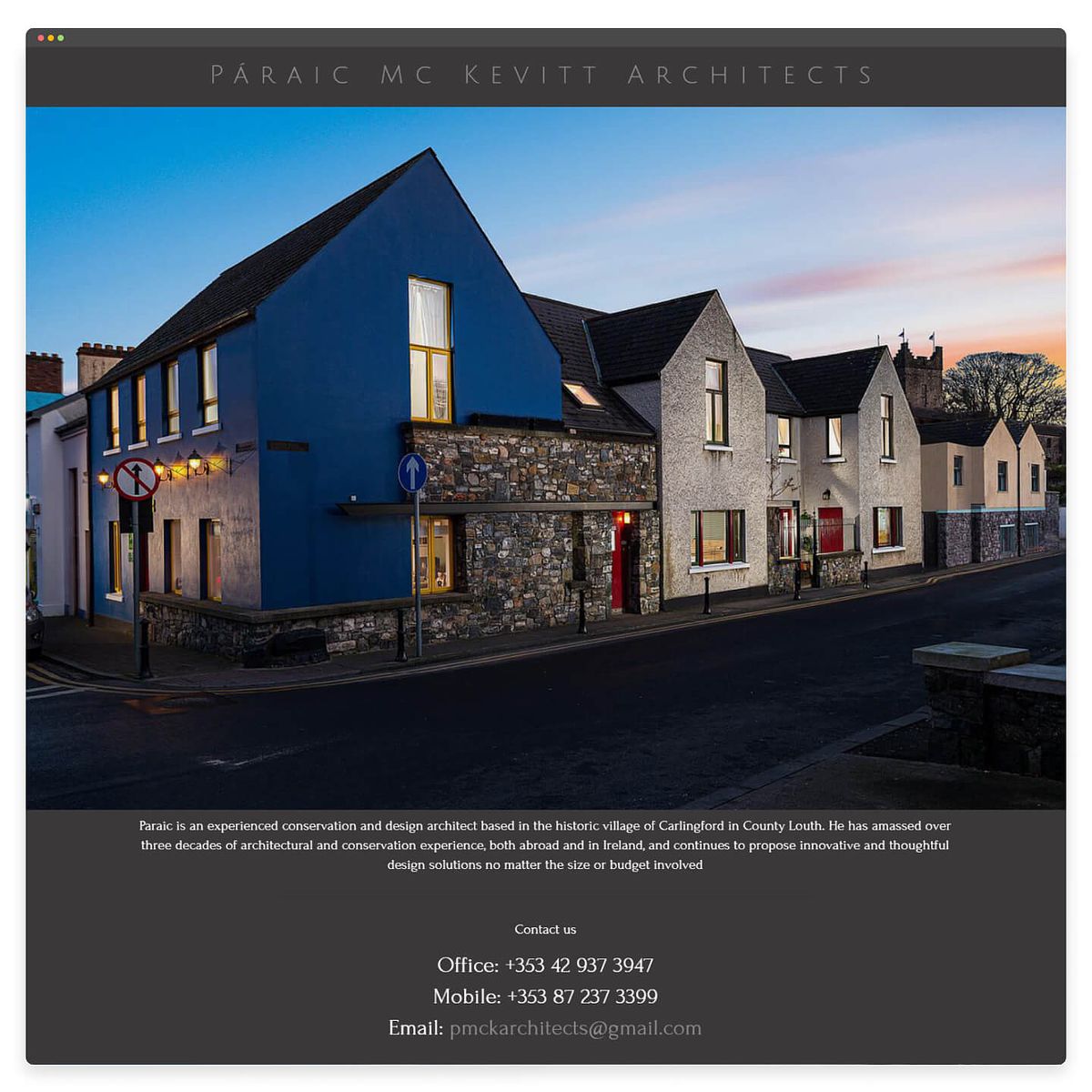 Heldenbild der Paraic-Website