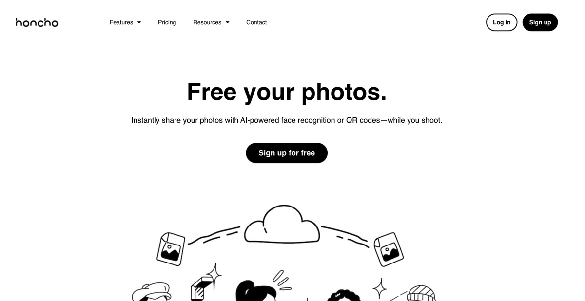 Captura de tela do construtor de sites Honcho