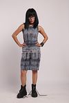 Ribbed Dress Charcoal Night (Gray Black)