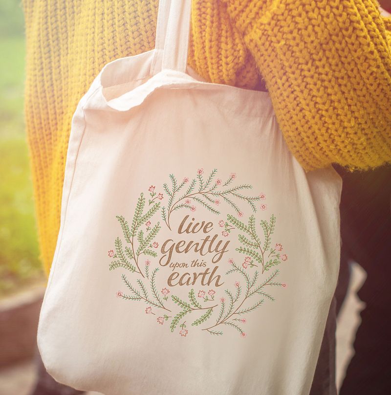 Live Gently Upon This Earth Tote Bag