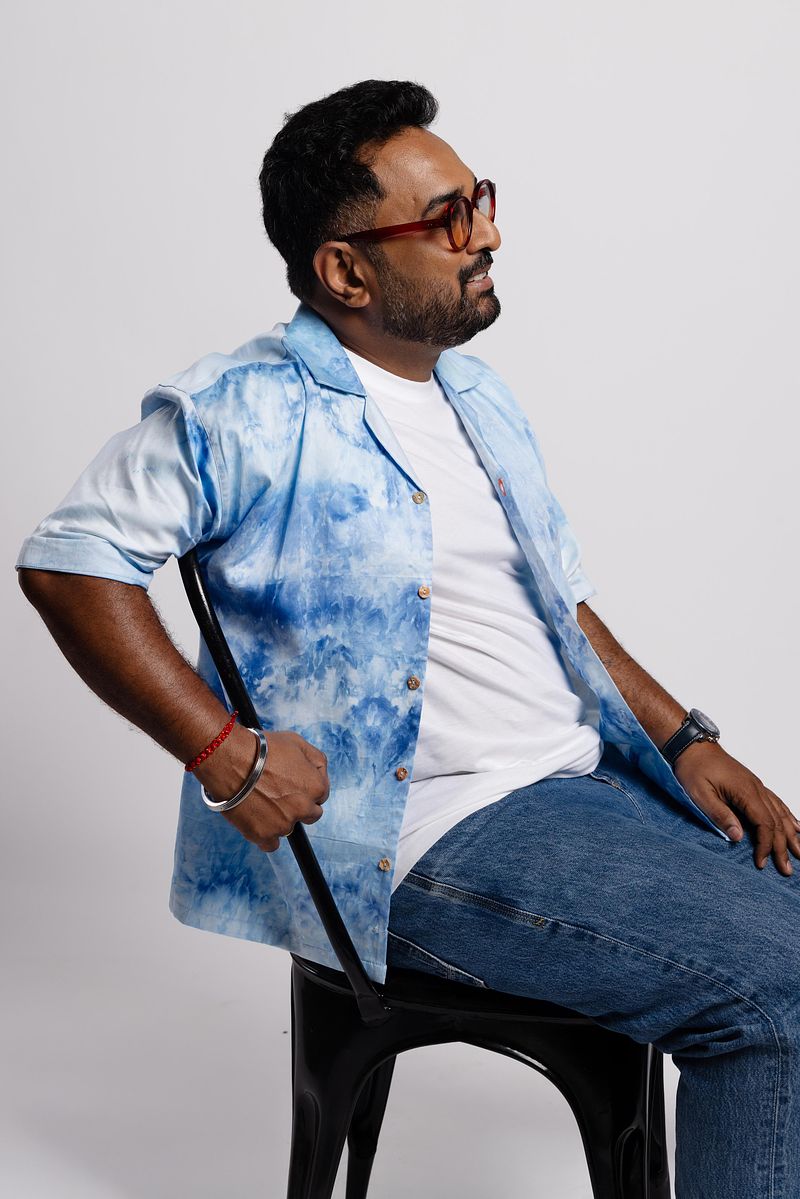 Cuban Collar Shirt - Summer Sky