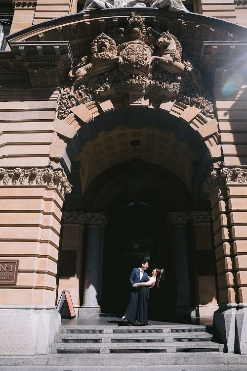 Engagement photo at Martin Place