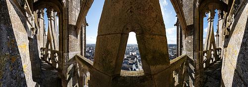 chartres, cathedrale,gothique,panoramique tour gothique