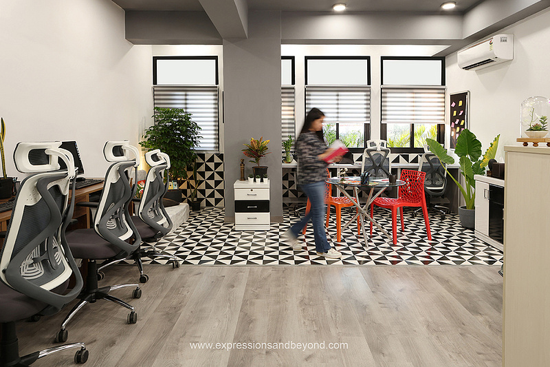 Interior design photography for a contemporary office space in Gurugram